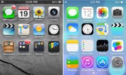 Sự khác biệt giữa iOS 6 và iOS 7 qua ảnh