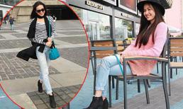 Dương Mỹ Linh sành điệu với phong cách street style ở Châu Âu