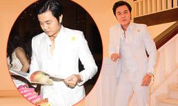 Vắng bồ U60, Vũ Hoàng Việt vẫn vui tươi một mình dự tiệc