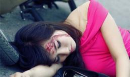Hot girl gây sốc với bộ ảnh về tai nạn giao thông kinh hoàng