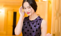 Tống Diệu Hằng đẹp mơ màng với đầm tím chấm bi