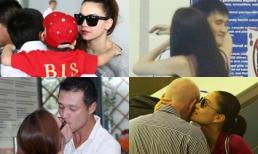 Khoảnh khắc tiễn, đón mùi mẫn của cặp đôi sao Việt ở sân bay