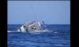 Clip sốc cá kiếm kéo đắm tàu