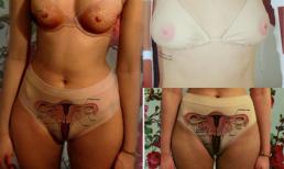 Hết bikini 'lộ hàng' lại xuất hiện nội y hình cơ quan sinh sản của phụ nữ