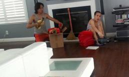 Vợ chồng Việt Hương tất bật dọn dẹp nhà hậu đám cưới Kim Hiền