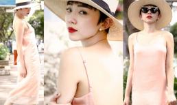 Tóc Tiên mặc váy ngủ ren dạo phố vẫn cực gợi cảm