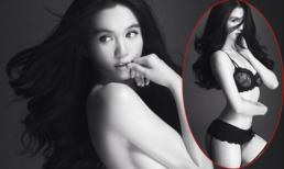 Rò rỉ ảnh vòng một 'thiên nhiên' của Ngọc Trinh trong bộ ảnh nội y mới