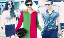 Ngọc Trinh ăn mặc sành điệu tiễn Tường Vy sang Mỹ thi Hoa hậu