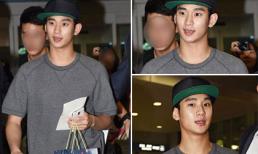 Kim Soo Hyun 'đốn tim' fan với mặt ngố đáng yêu ở sân bay