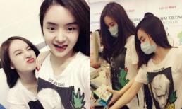 Chị em Phương Trinh 'thi nhau nhận đá' khi đi siêu thị đeo khẩu trang 