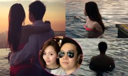 Lê Hiếu và tình mới 9x ôm nhau tình tứ ngắm hoàng hôn ở Singapore