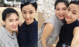 Maya tung tăng dạo biển sau scandal 'giật chồng'