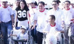 Trà Ngọc Hằng cùng Mr Đàm đi bộ vì nạn nhân chất độc da cam