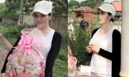 Lý Nhã Kỳ được khen nức lời khi về quê thăm viếng tổ tiên ngày Vu Lan