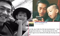 Subeo cười rạng rỡ khi lần đầu được bố Cường cho đi thả phóng sinh