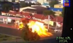 Trạm xăng phát nổ như trong phim hành động