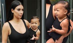 Con gái Kim 'siêu vòng ba' nhăn nhó khi được chụp ảnh