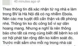 Triệu tập 2 vợ chồng tung tin có người nhiễm Ebola tại Hà Nội