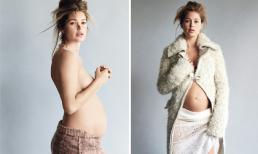 'Thiên thần' Doutzen Kroes khoe bụng bầu trên tạp chí