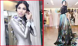 Lan Khuê diện áo dài họa tiết 3D đẹp hút mắt