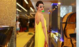 Xuân Lan diện váy vàng rực tham gia casting người mẫu