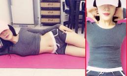Diệp Lâm Anh tập thể dục khoe eo thon, dáng chuẩn