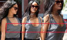 Rihanna gây chú ý với môi thâm sì và màn thả rông 'quen thuộc'