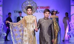 Thanh Hằng đẹp lộng lẫy và uy quyền với áo dài đính vàng 