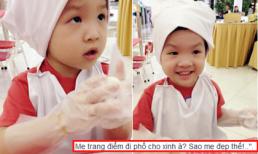 Đan Lê khoe con trai tự làm bánh và nịnh mẹ cực khéo