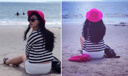 Tuyết Lan khoe ảnh 'thả hồn' lãng mạn ngồi ngắm biển