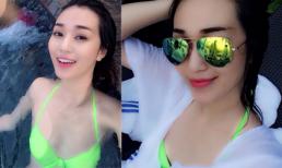 Khánh My đi bơi khoe da trắng mịn màng đến khó tin