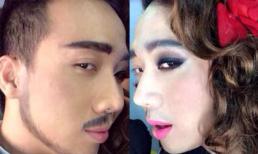 MC Trấn Thành bị cho là bê đê khi khoe ảnh 'nửa trai nửa gái'