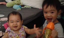 Clip: Con trai Lý Hải dạy em gái Cherry múa hát và uống nước cực yêu