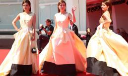 Triệu Vy lại bị chê chọn váy kém sang trên thảm đỏ LHP Venice