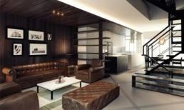 Không gian sống lôi cuốn với màu nâu socola