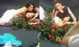 Mặc có bầu, Phi Thanh Vân vẫn lăn lộn chụp ảnh