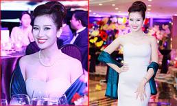 Hoa khôi Thu Hương đẹp quyến rũ và tỏa sáng cùng đầm dạ hội