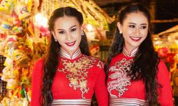 Bộ đôi Á hậu Đại Dương rạng ngời trên phố trung thu