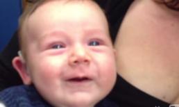 Phản ứng em bé khiếm thính 7 tháng tuổi lần đầu nghe giọng mẹ