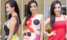 Hoa hậu Thu Hoài thay váy áo liên tục trong sự kiện