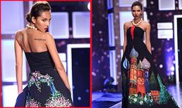 “Viên ngọc đen” Minh Triệu đẹp lạ với thời trang vẽ tay