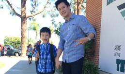 Quang Dũng khoe con trai đi học vài ngày đã có bạn gái