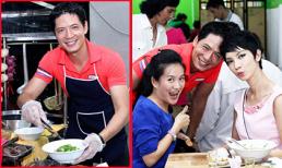 Bình Minh trổ tài nấu nướng trong ngày khai trương quán ăn