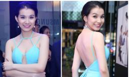 Hoa hậu Thùy Lâm khoe lưng trần gợi cảm