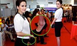 Hoa hậu Diễm Hương mang bầu 6 tháng vẫn đi giày cao chót vót