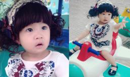 Con gái Lý Hải đội tóc giả dạo phố như người lớn