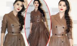 Phạm Băng Băng 'sang chảnh' với váy da tua rua