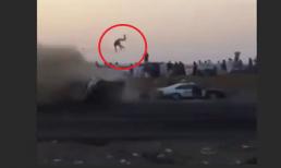 Thanh niên Ả Rập trổ tài đốt bánh xe và cái kết bất ngờ