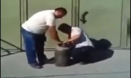 Thanh niên nghịch dại với bình ga