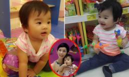 Con gái Xuân Lan 'tươi rói' vì được mẹ đưa đi mua đồ chơi